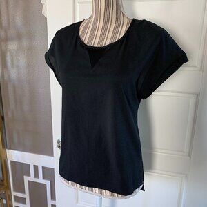 French Connection Classic Black Silky T-Shirt